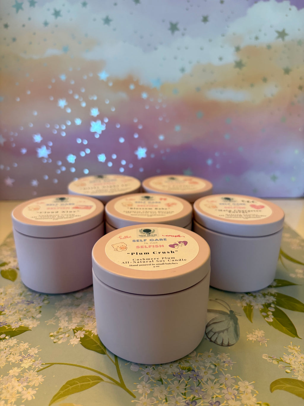 Self Care Is Not Selfish 4 oz Pink Tin Candles