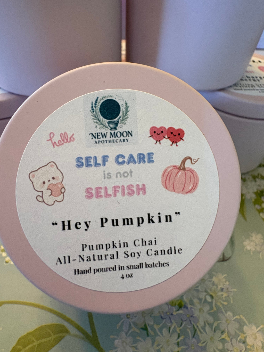Self Care Is Not Selfish 4 oz Pink Tin Candles