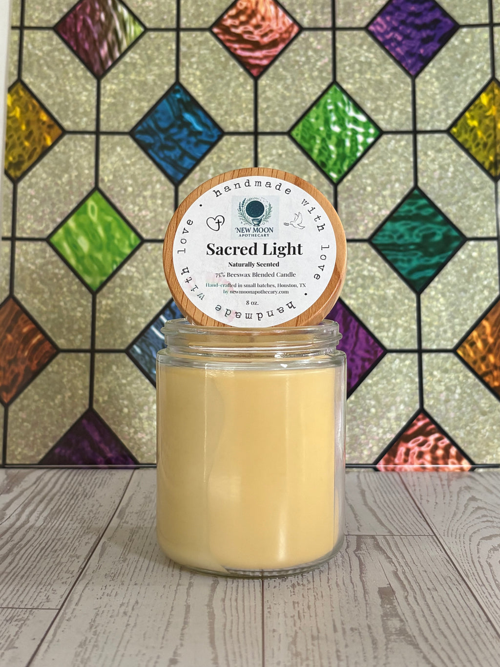 Sacred Light – Unscented Beeswax Candle