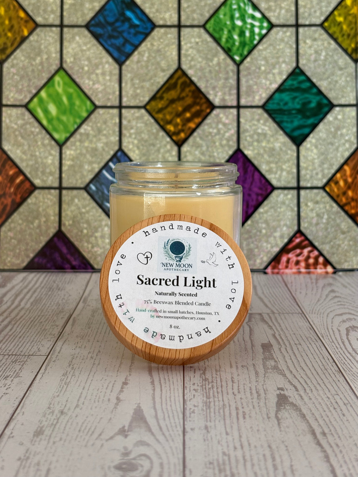 Sacred Light – Unscented Beeswax Candle