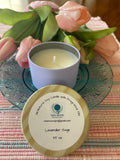Lavender Sage botanical soy candle tin 3.5 oz – New Moon Apothecary
